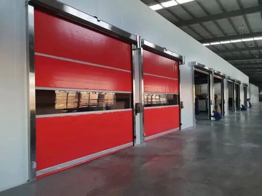 comprar Puerta espiral de PVC de alta velocidad con velocidad de apertura de 0,8-1,2 m/s, alta frecuencia de 1000-1500 veces/día y marco de acero galvanizado online manufacture
