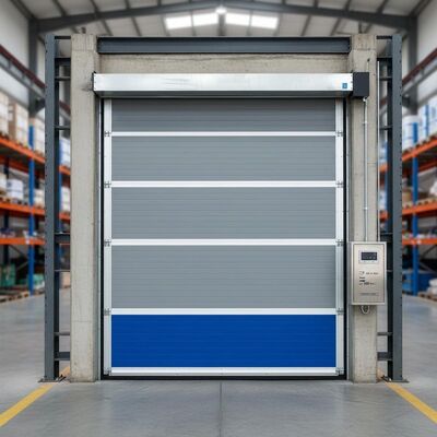 comprar Rango de temperatura de funcionamiento de menos 20 grados Celsius a 60 grados Celsius Puerta rápida industrial que incorpora fuente de alimentación de 50 60 Hz y resistencia al viento de hasta 120 km/h para operaciones industriales online manufacture