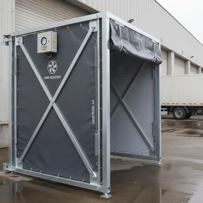 comprar Refugio para muelle de carga impermeable y resistente a los rayos UV con 0,75 KW de potencia y resistencia al viento diseñada para soportar vientos fuertes online manufacture