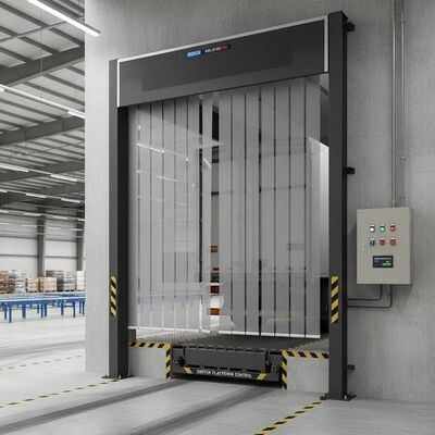 comprar Centros de distribución de logística de carga refugio de muelle con panel de cortina de PVC de 36kgm2 y unidad de control de plataforma de conmutación que asegura el flujo de trabajo del muelle online manufacture