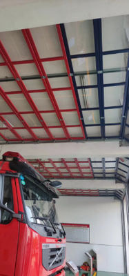 Puertas seccionales industriales de aluminio transparente para salas de exposición de protección contra incendios