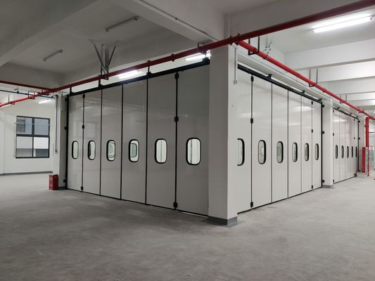 Puertas plegables grises sin motor con bisagras de hierro fundido