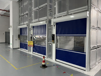 Puerta rápida industrial de acero galvanizado PVC 2m/s 900N / 800N Resistencia al desgarro