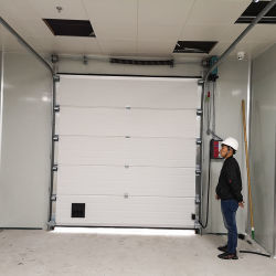 Gran industrial a prueba de viento Automático de seguridad persiana rodante puerta almacén fábrica gran garaje