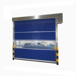 Puertas de persiana de alta velocidad de PVC industrial, puertas rápidas automáticas