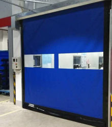 Estructura de cremallera Puertas de PVC rodantes de alta velocidad para salas limpias