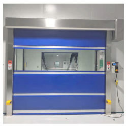 Puerta de alta velocidad de PVC eléctrico industrial con persiana de rodillo