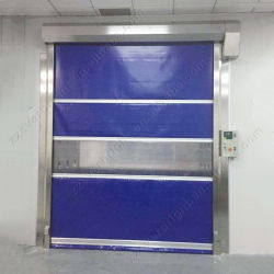 Puerta rápida de alta velocidad para almacenamiento en frío aislada y resistente al viento