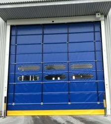 Puertas industriales de alta velocidad de PVC de uso pesado personalizables para operaciones logísticas