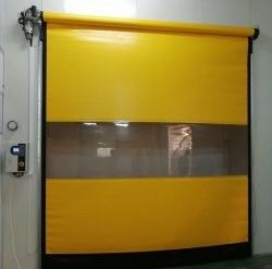Puerta de alta velocidad industrial automática con control remoto de acceso seguro y rápido