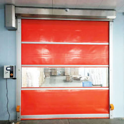 Puerta de alta velocidad industrial automática con control remoto de acceso seguro y rápido