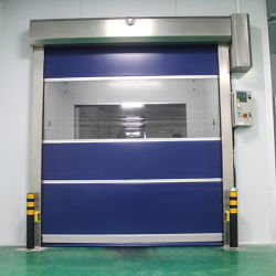 Puerta de alta velocidad industrial automática con control remoto de acceso seguro y rápido
