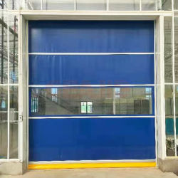 Puerta de alta velocidad industrial automática con control remoto de acceso seguro y rápido