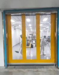 Método de apertura de rodadura de alta velocidad Puerta de PVC fácil de reemplazar mantenimiento sencillo Autolimpieza de revestimiento