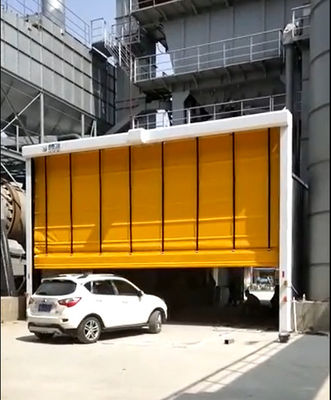 ISO 9001 Puertas de apilamiento rápido Tejido de ventana de PVC Puertas de garaje