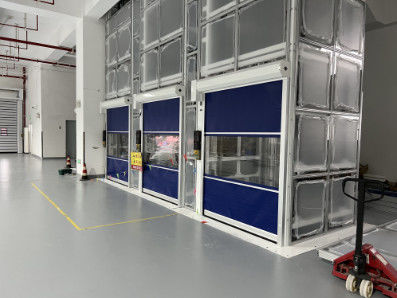 Puerta rápida industrial de acero galvanizado PVC 2m/s 900N / 800N Resistencia al desgarro