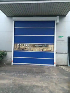 Puertas rápidas industriales de tejido de PVC 0,75W Puertas automáticas de rodillo