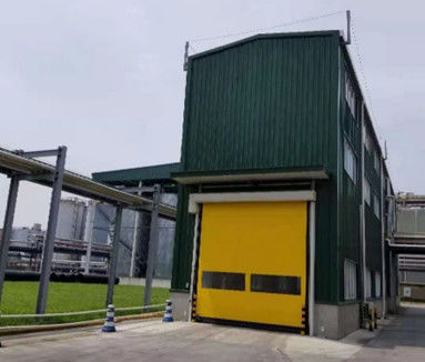 CE Puerta rápida industrial de alta resistencia de fibra de poliéster de PVC espesor de cortina 0,8 mm