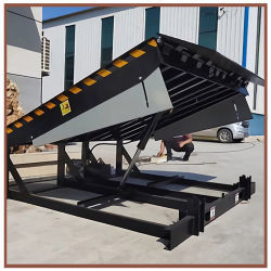 Construcción de acero robusto nivelador de muelle hidráulico transiciones controladas suaves