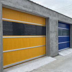 Puerta Rápida de PVC Ignífuga para Plantas Industriales de Taller Limpio con Tejido Autoextinguible
